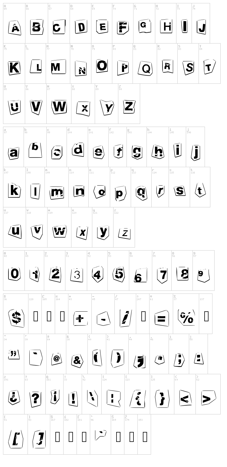 Tengo a tus hijos font map